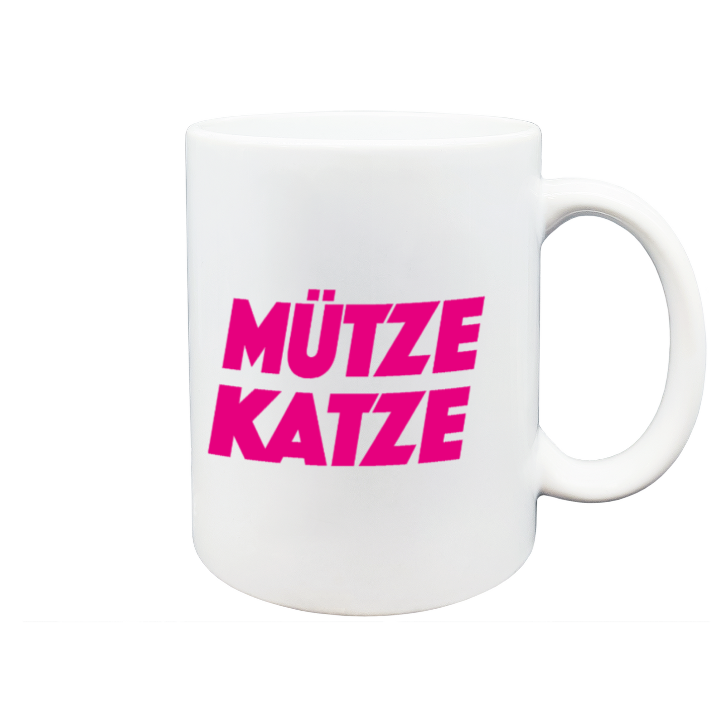 Mütze Katze - Tasse Weiss